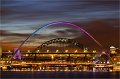 932 - gateshead bridges at night - HAYCOX Sheila - great britain